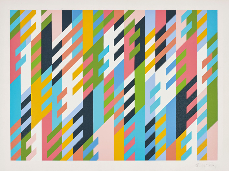 Bridget Riley New day screenprint for sale