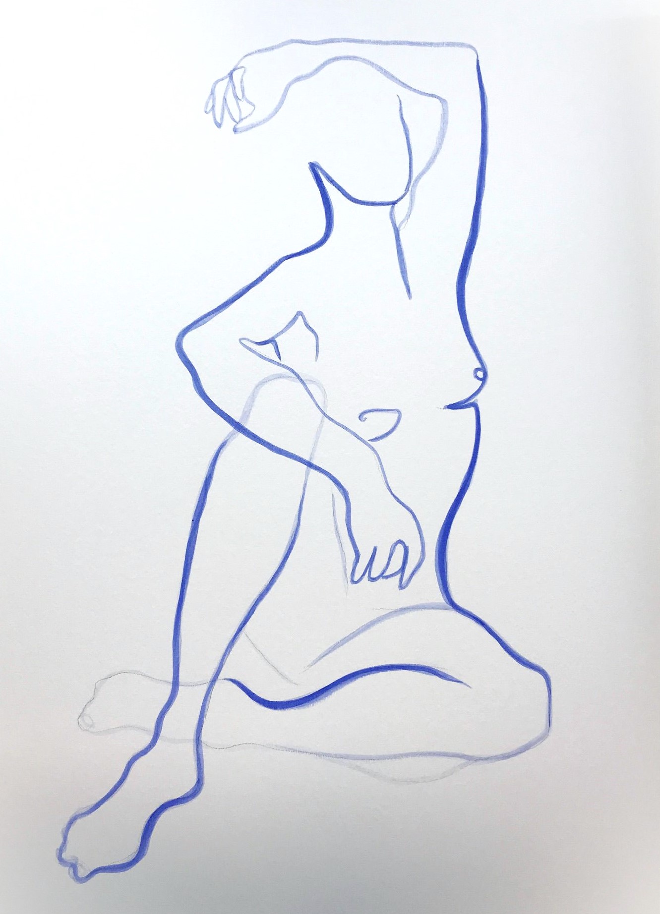 Pascale Guillou - Esquisses a la Matisse III, 2024, watercolour on 400gsm paper, 70 x 50 cm