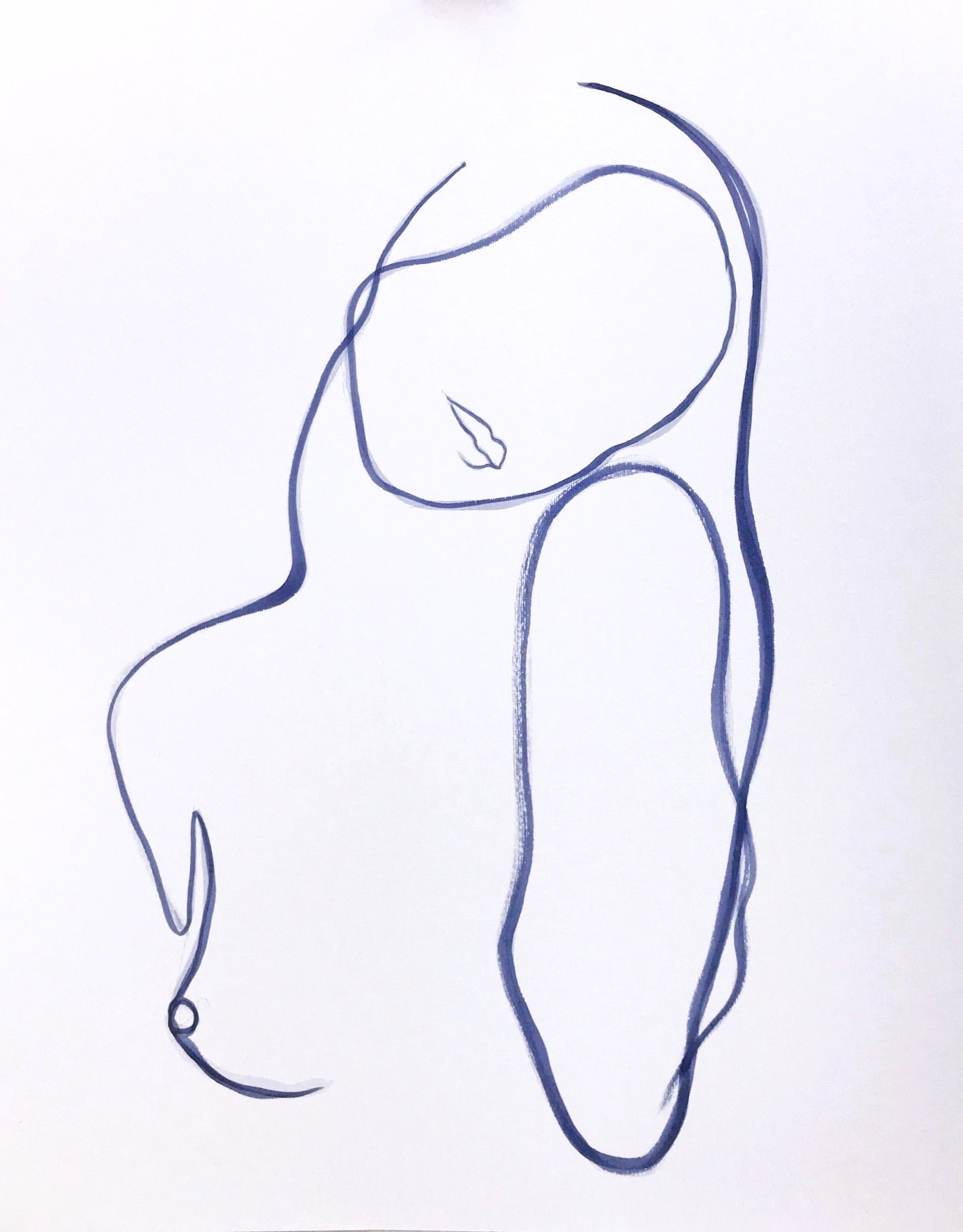 Pascale Guillou - Esquisses a la Matisse IV, 2024, watercolour on 400gsm paper, 70 x 50 cm