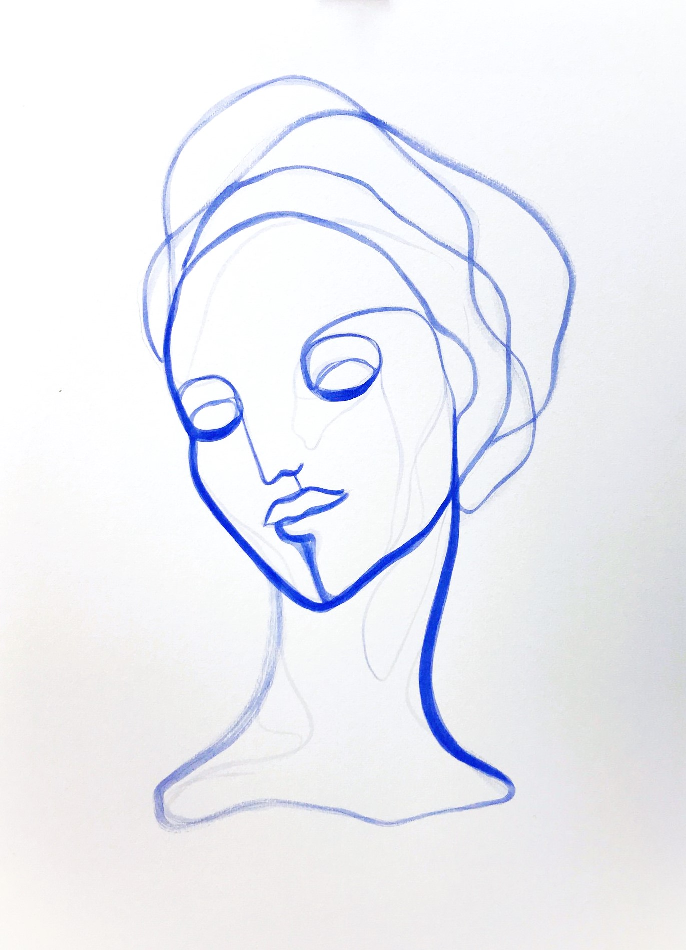 Pascale Guillou - Esquisses a la Matisse X , 2024, watercolour on 400gsm paper, 70 x 50 cm