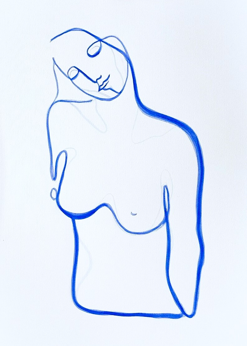 Pascale Guillou - Esquisses a la Matisse XI, 2024, watercolour on 400gsm paper, 70 x 50 cm