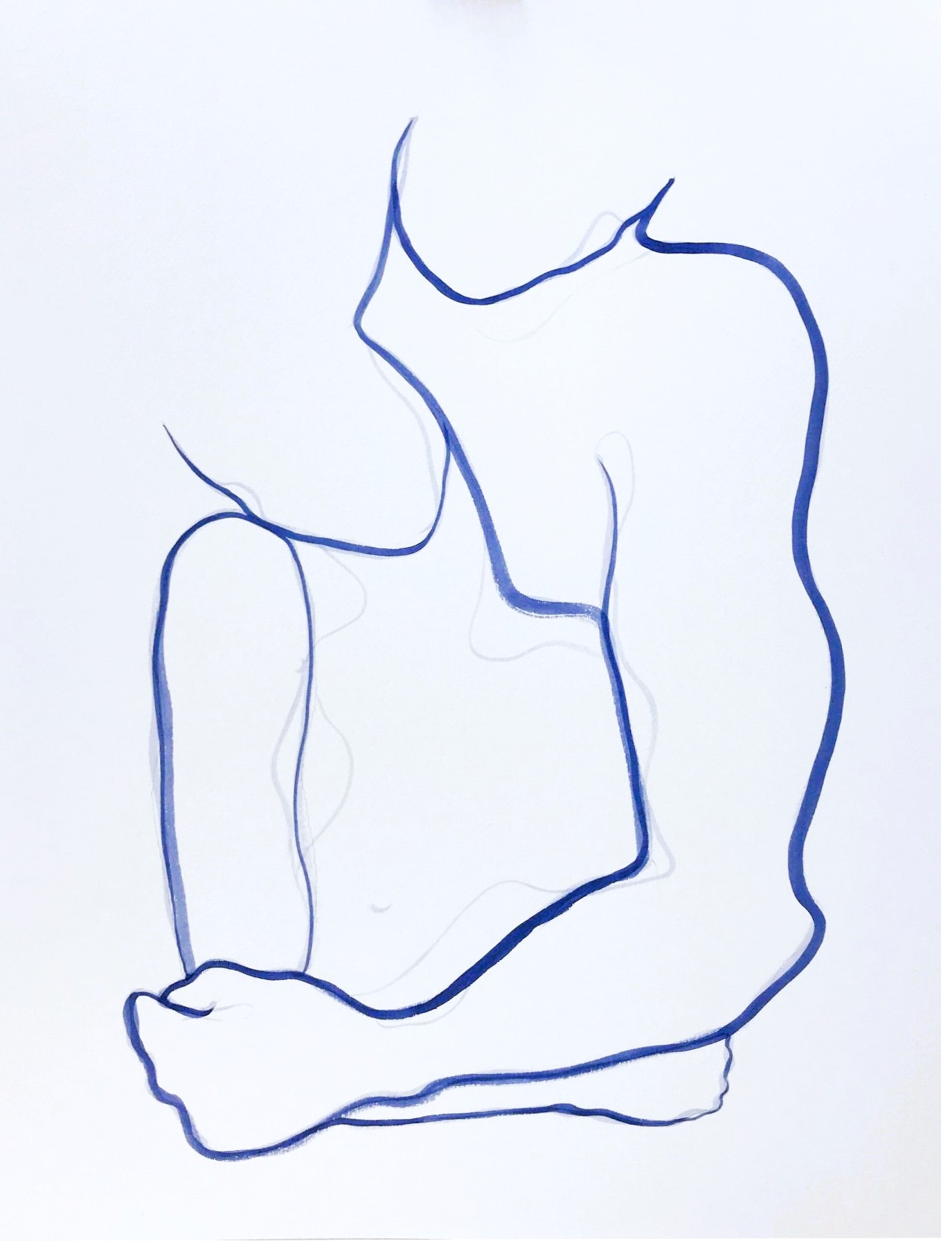 Pascale Guillou - Esquisses a la Matisse XIV, 2024, watercolour on 400gsm paper, 70 x 50 cm